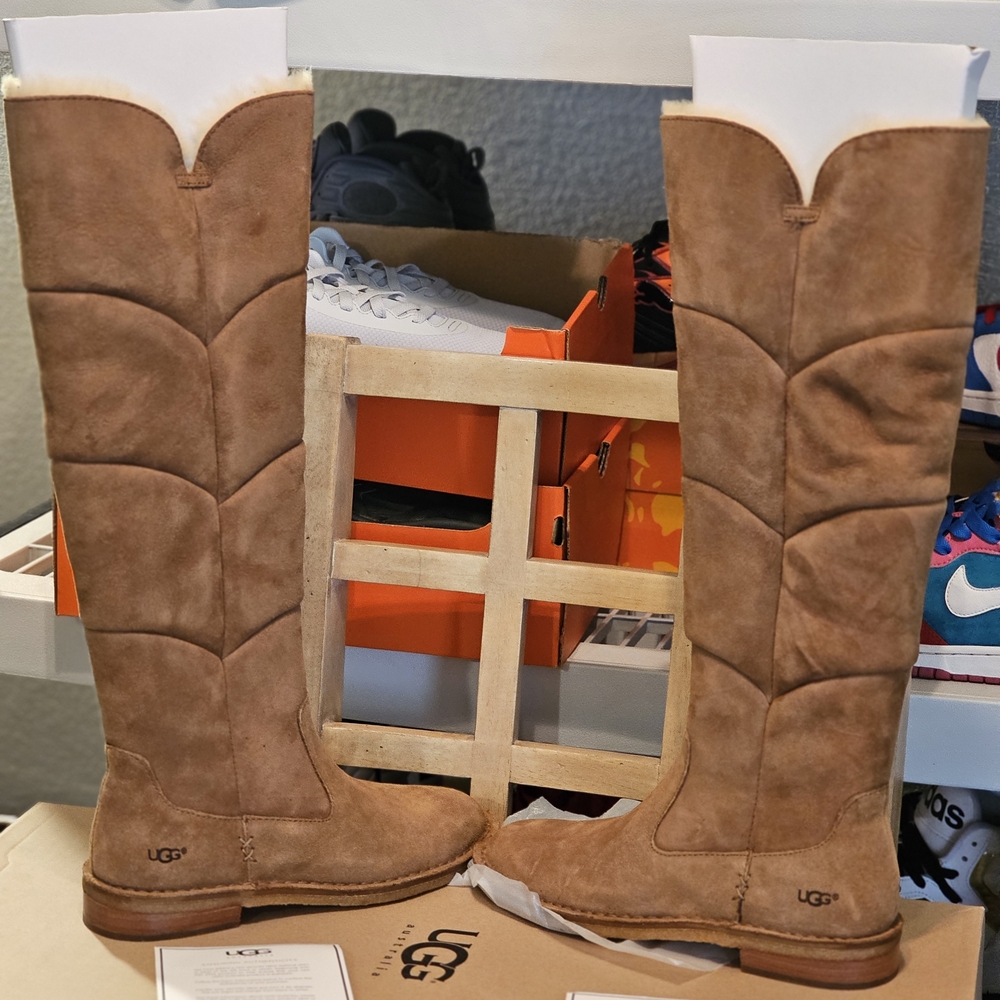 UGG Women's Tan Suede Knee-High Boots